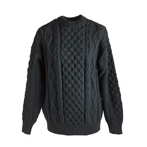Fia Wool Aran sweater - Blackwatch